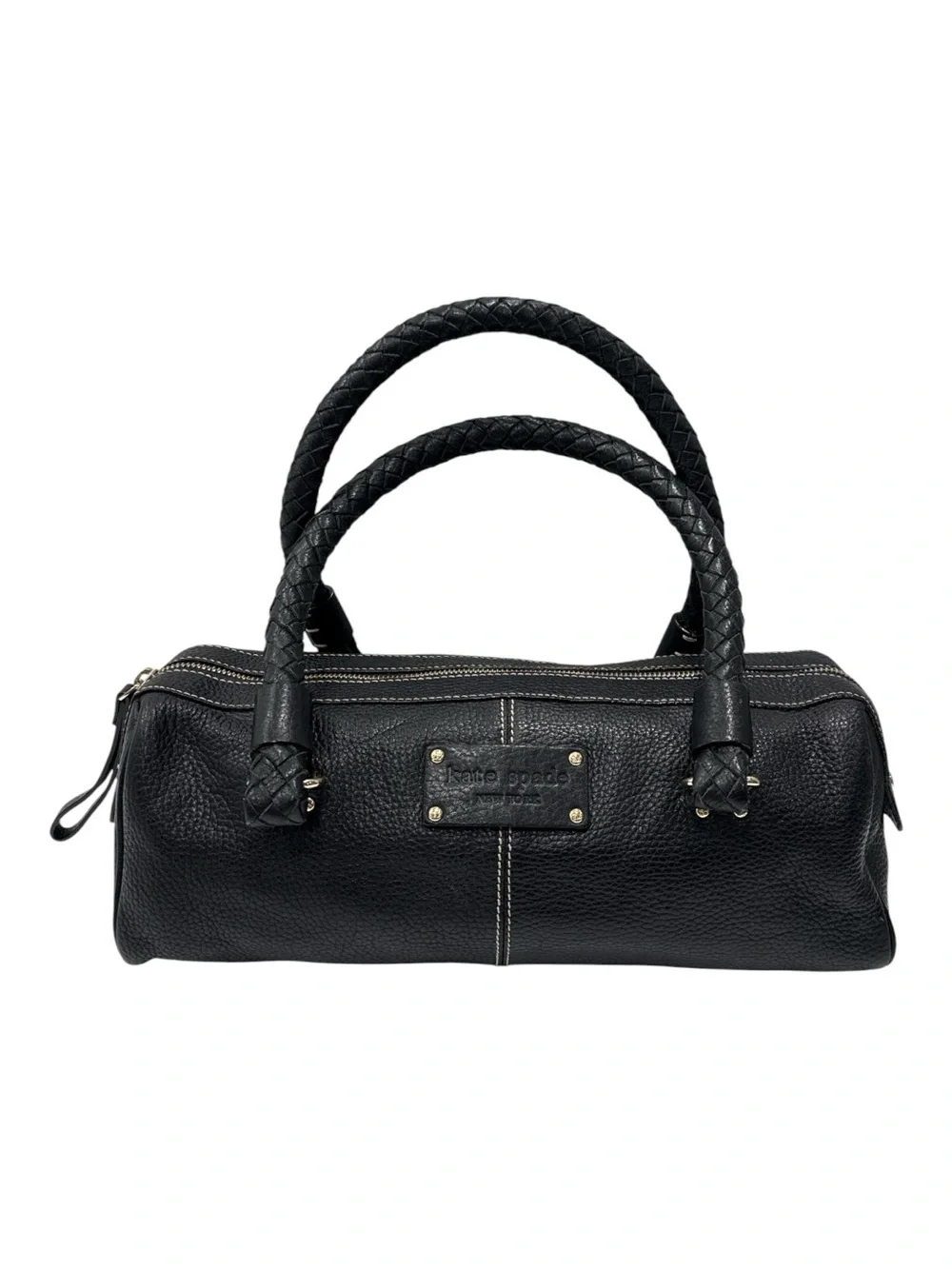 Kate Spade Cami Foster Black Pebbled Leather Barrel Bag